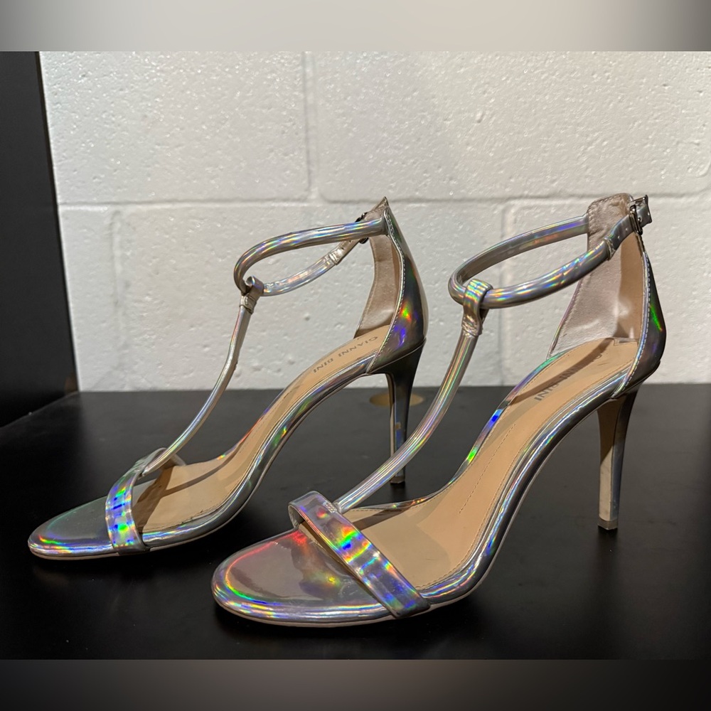 Gianni Bini Iridescent Strappy Heels